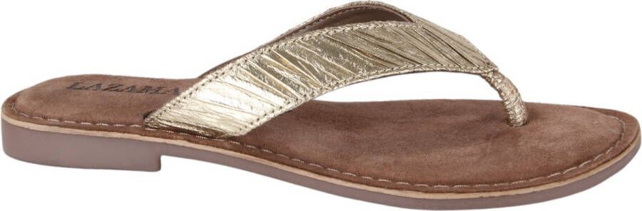 Lazamani 75479 GOLD dames slippers metallic