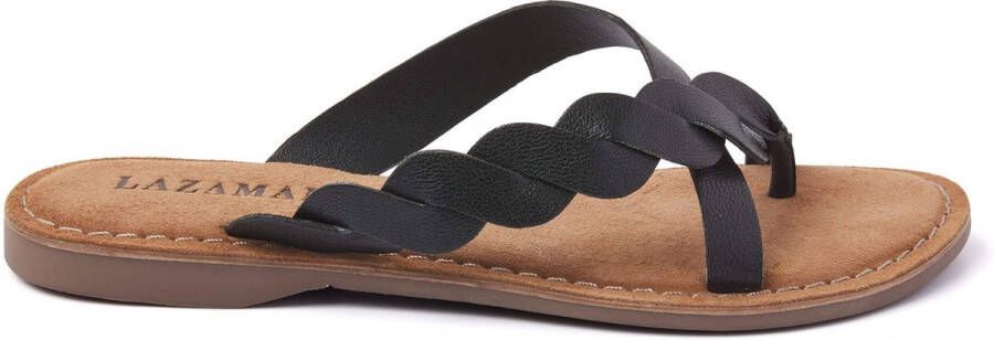 Lazamani 75.283 Ladies Toe Slippers Black - Foto 3