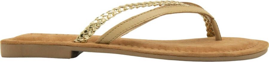 Lazamani Bibi Leren Dames Slippers Nude