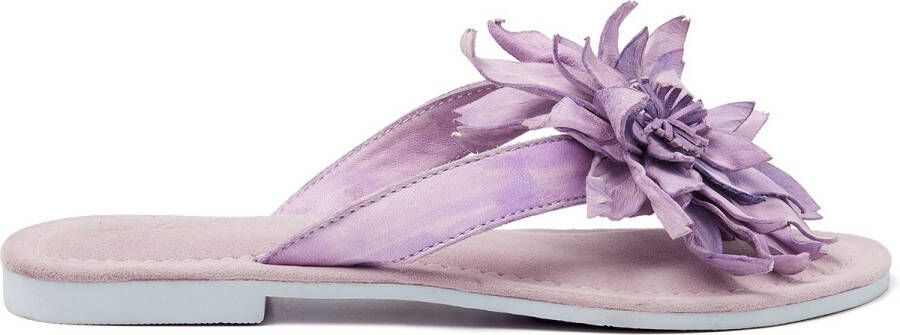 Lazamani Daisy Leren Dames Slippers Lilac