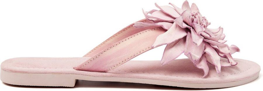 Lazamani Daisy Leren Dames Slippers Pink