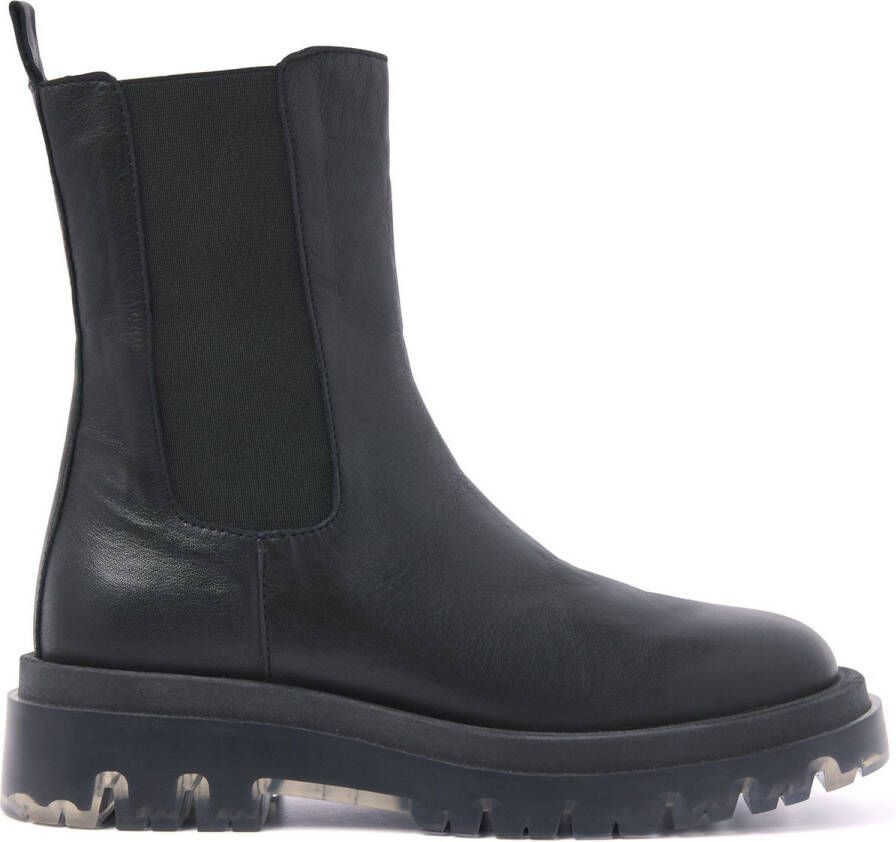 Lazamani Dames Chelsea Boots 67.071 Black Zwart Leer LA67071black