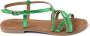 Lazamani Zoe Leren Dames Sandalen Green - Thumbnail 2