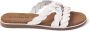 Lazamani Eden Leren Dames Slippers White - Thumbnail 4