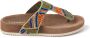 Lazamani Kleurrijke Kralen Slipper Sandaal Multicolor Dames - Thumbnail 2