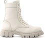 Lazamani Dames Veterboots 53.592 Off-white - Thumbnail 1