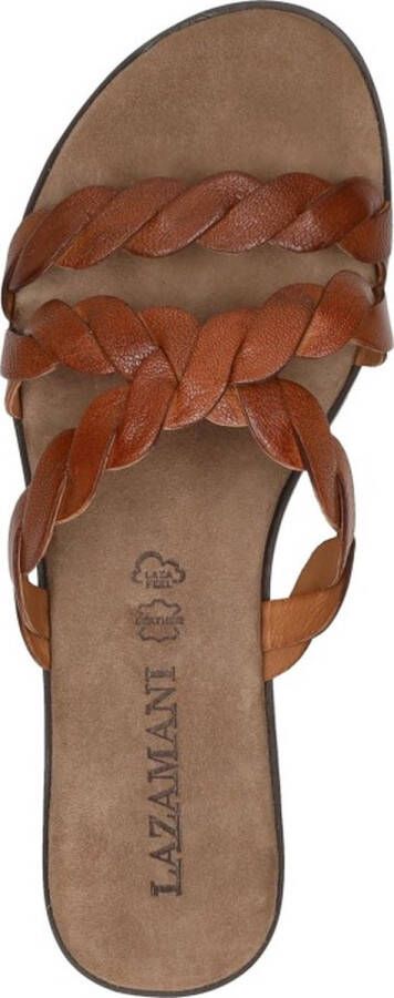 Lazamani ladies woven mules Bruin Leer Geen Dames