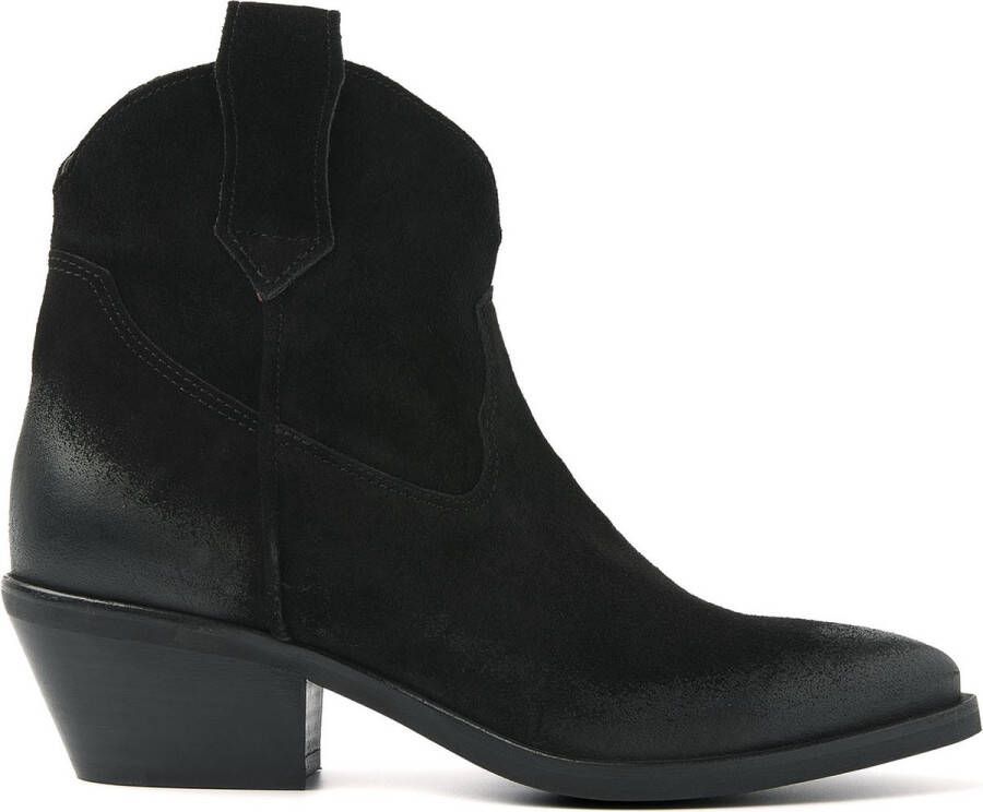 Lazamani Gigi Dames Enkellaarsjes Suede Black