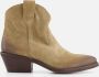 Lazamani Gigi Suede Dames Enkellaarsjes Sand - Thumbnail 1