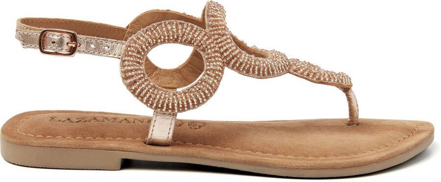 Lazamani Gita Leren Dames Sandalen Peach