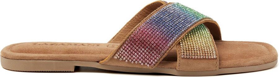 Lazamani Lexi Suede Dames Slippers Multi