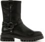 Lazamani Merle Dames Biker Boots Leer Black - Thumbnail 1