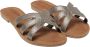 Lazamani Nina Leren Dames Slippers Pewter - Thumbnail 6