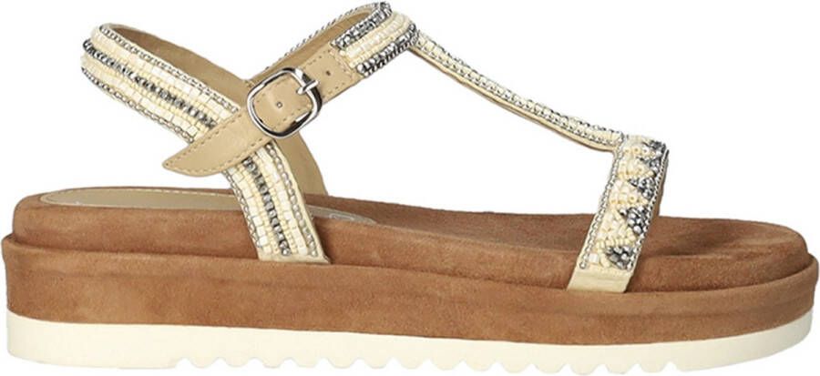 Lazamani Platform Sandals T-Strap Beads