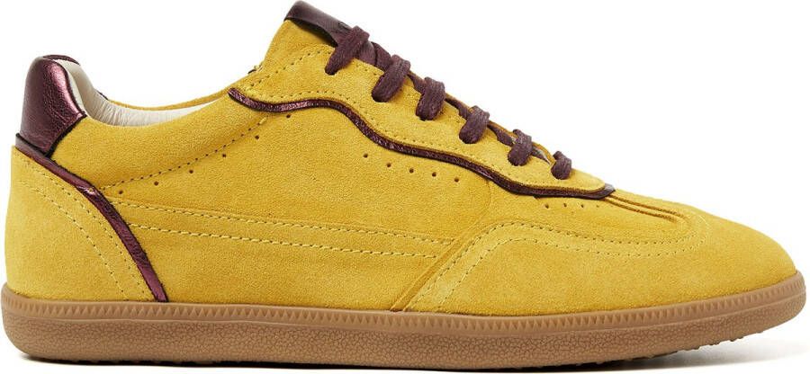 Lazamani San Sebastian Suede Dames Sneakers Yellow