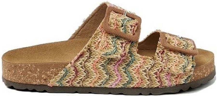 Lazamani Sofia Raffia Dames Slippers Multi