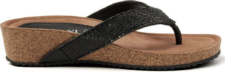 Lazamani Toe Slippers Diamonds Wedge