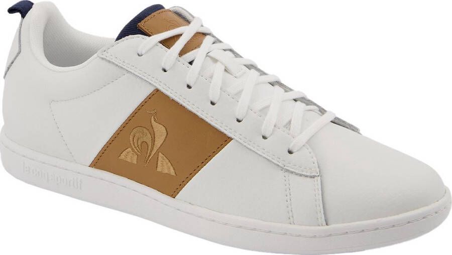 Le Coq Sportif Witte casual leren sneakers oor heren White Heren