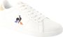 Le Coq Sportif Witte Leren Veterschoenen Rubberen Zool White Heren - Thumbnail 1