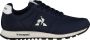 Le Coq Sportif Blauwe Casual Suède Sneakers voor Heren Blue Heren - Thumbnail 4