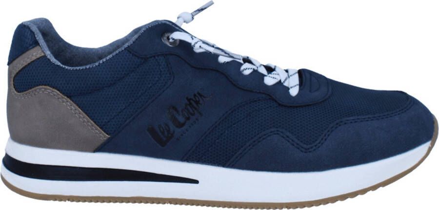 Lee Cooper Heren Sneaker Navy BLAUW