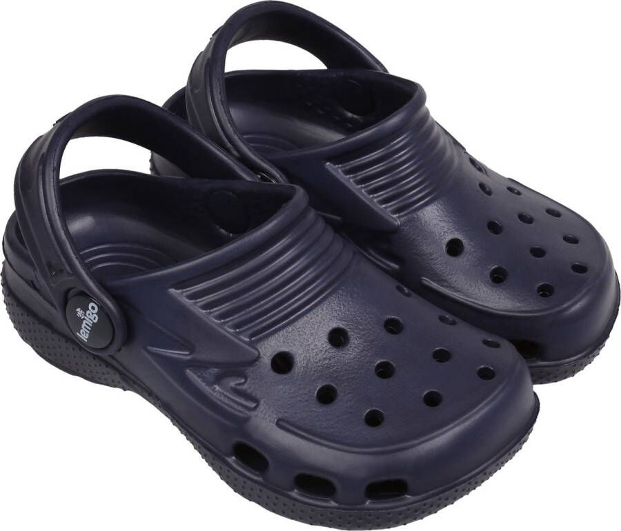 Lemigo marineblauwe gladde crocs voor kinderen - Foto 1