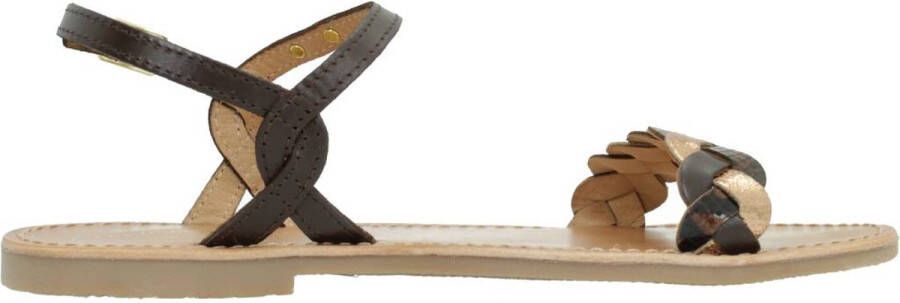 Les Tropeziennes Elegant Buckle Flat Sandals Brown Dames