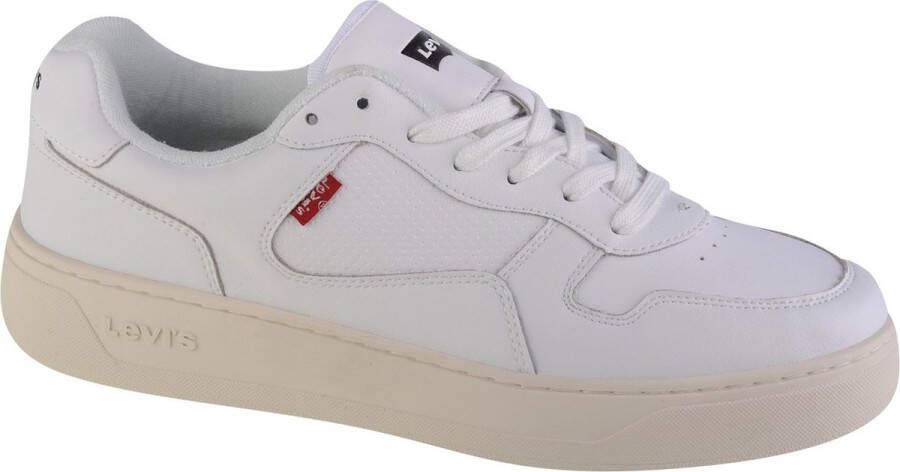 Levi's Heren Sneakers van imitatieleer met vetersluiting White Heren