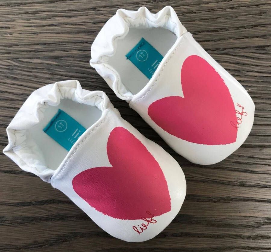 Lief! Lifestyle Lief Lifestyle BabySlofjes Wit Roze