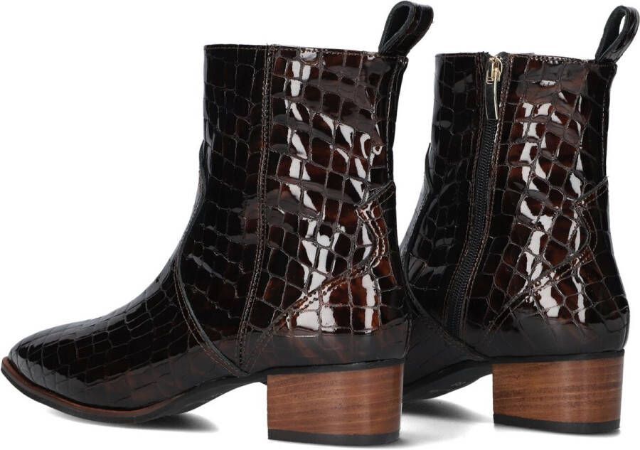 Lina Locchi 3231 Enkellaarsjes Enkelboots met rits Dames Bruin