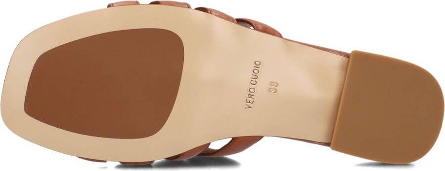 LINA LOCCHI Slippers Dames 566-25p Maat: 41 Materiaal: Leer Kleur: Cognac