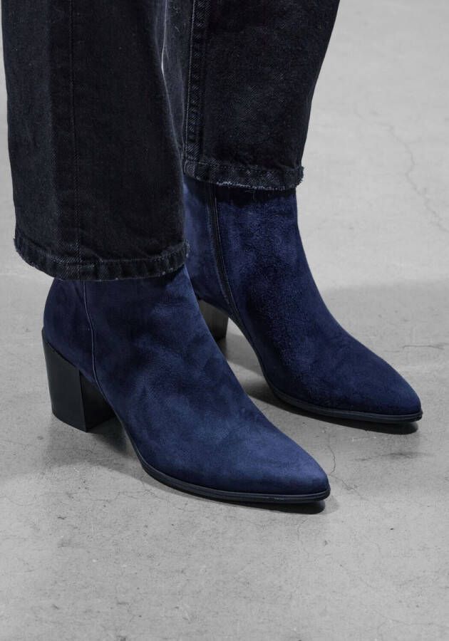 Lina Locchi At 156 Enkellaarsjes Enkelboots met rits Dames Donkerblauw