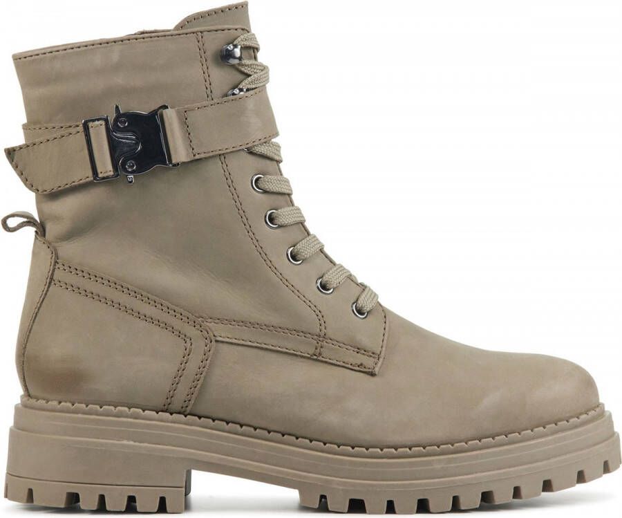 LINA LOCCHI Veterboots Dames L1158 Maat: 36 Materiaal: Nubuck Kleur: Taupe