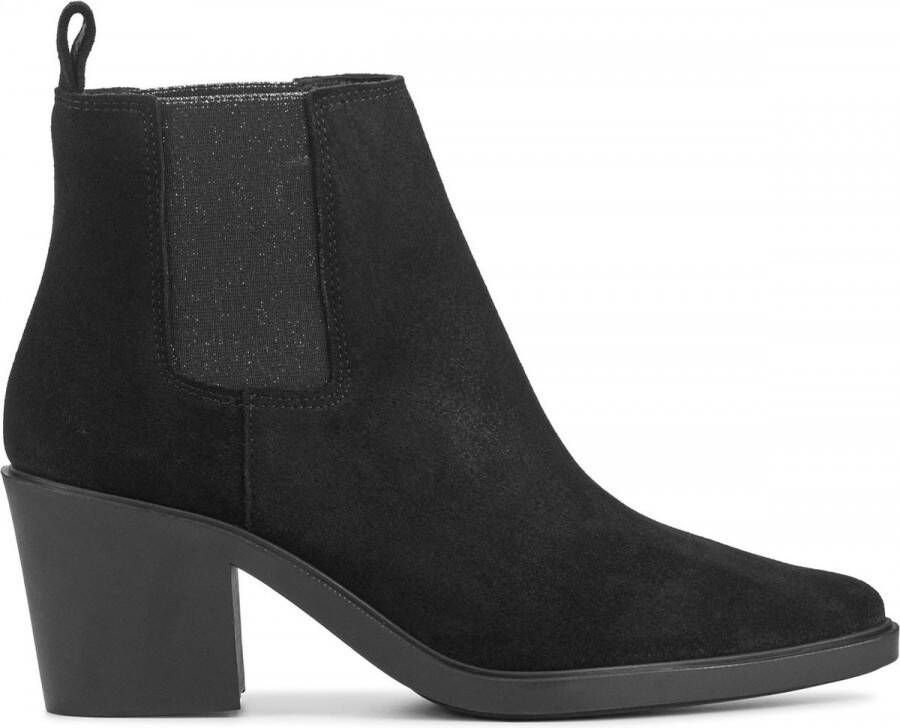 Lina Locchi Chelsea boots Dames Laarzen Damesschoenen Suède Glitter L1207 Zwart