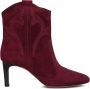 Lina Locchi Cowboylaarzen Dames Laarzen Damesschoenen Suède L1299 Bordeaux - Thumbnail 1