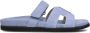 Lina Locchi Blauwe Suède Slipper Sue H Blue Dames - Thumbnail 1