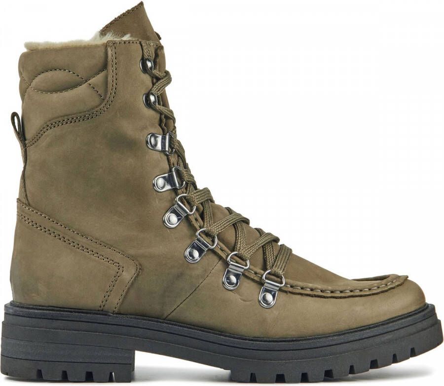 Lina Locchi Enkellaarsjes Dames Laarzen Damesschoenen Nubuck L1161 Groen