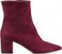 Lina Locchi Enkellaarsjes Dames Laarzen Damesschoenen Suède L1101 sue Bordeaux - Thumbnail 1