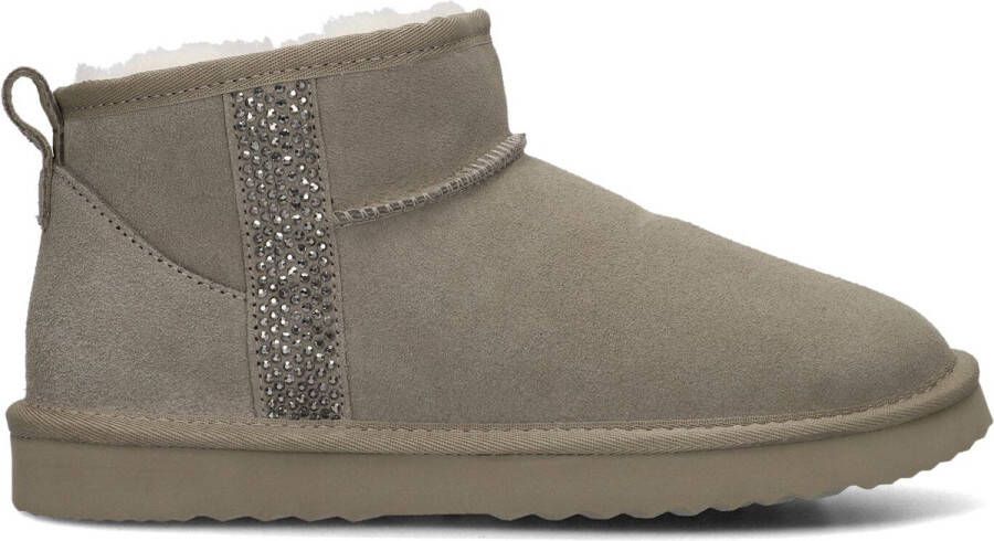 Lina Locchi Extreme Glitter Low Laarzen Suède Dames Taupe