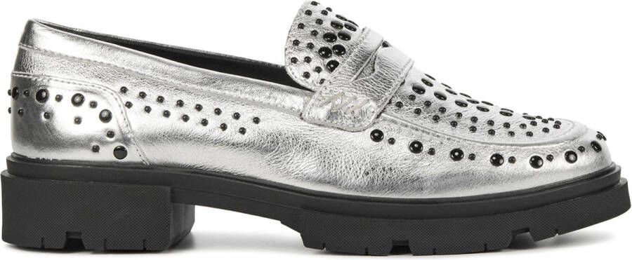 Lina Locchi Instappers Dames Instapschoenen Damesschoenen Leer L1322 Zilver