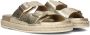 LINA LOCCHI Slippers Dames Met 2 Gesp Slipper Espa Zool Maat: 42 Materiaal: Leer Kleur: Goud - Thumbnail 1