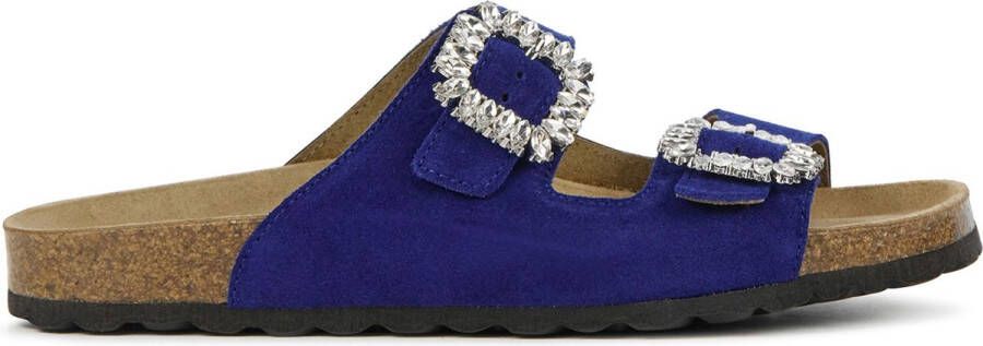 LINA LOCCHI Slippers Dames 12554 Maat: 39 Materiaal: Suède Kleur: Blauw