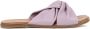 Lina Locchi Slippers Dames Sandalen Instappers Damesschoenen Leer Blokhak 126230477 Lila combi - Thumbnail 1