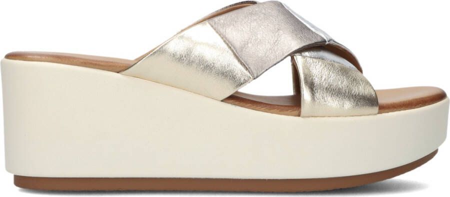 LINA LOCCHI Slippers Dames 123120 Maat: 42 Materiaal: Leer Kleur: Goud