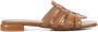 LINA LOCCHI Slippers Dames 566-25p Maat: 37 Materiaal: Leer Kleur: Cognac - Thumbnail 1