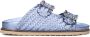 LINA LOCCHI Slippers Dames L1284 Maat: 36 Materiaal: Leer Kleur: Blauw - Thumbnail 1