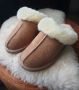 Lindian Style Dames schapenvacht sloffen wollen sloffen harde zool schapenvacht pantoffels Lichtbruin Camel - Thumbnail 2