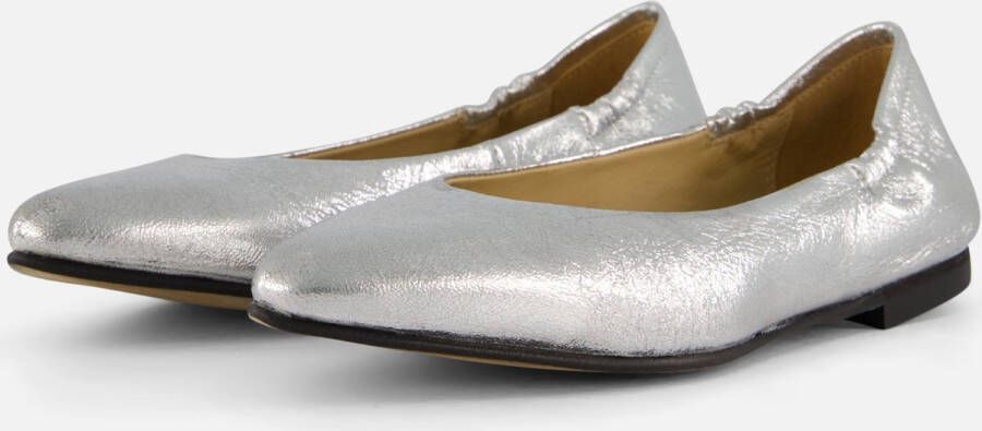 Linea zeta Ballerina's zilver Leer