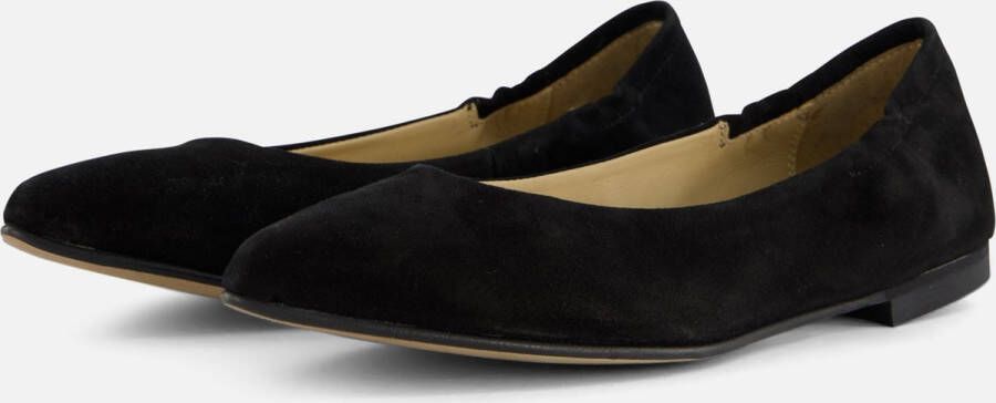 Linea zeta Ballerina's zwart Suede