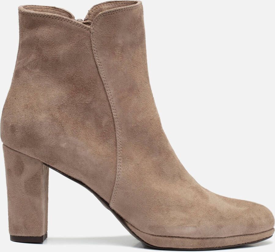 Linea zeta Enkellaarsjes taupe Suede 192609 Dames